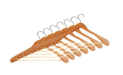 Image showing wooden hanger set