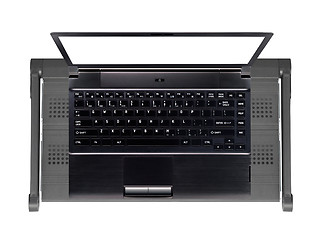 Image showing Modern and stylish laptop on stand