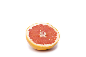 Image showing slice of grapefruit isolated on white background