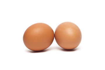 Image showing two eggs are isolated on a white background