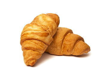 Image showing two croissants isolated on white background