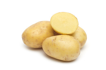 Image showing potato isolated on white background close up