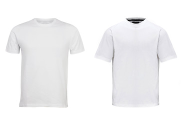 Image showing two different white T-shirt isolated on white