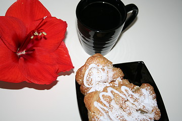 Image showing Coffee with  cakes