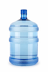 Image showing A large bottle of pure water on a white background