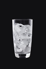 Image showing A glass with ice cubes