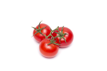 Image showing Three tomato vegetables isolated on white background cutout