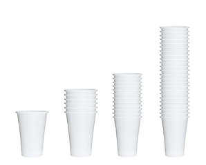 Image showing collection of plastic cups