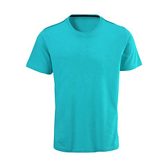 Image showing Blue T-shirt isolated on white background