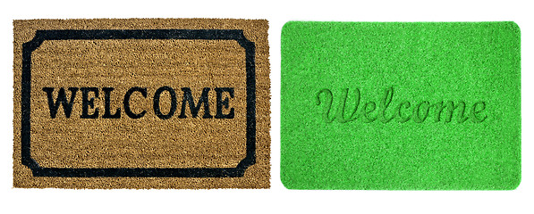 Image showing Welcome mats isolated over white