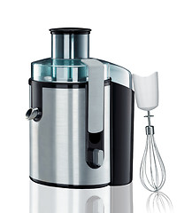 Image showing an electric blender with mixer on a white