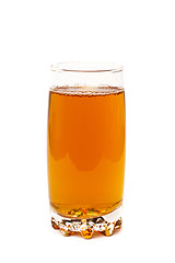 Image showing Apple juice in glass isolated on white background