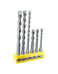 Image showing set of wood drill bits isolated in white