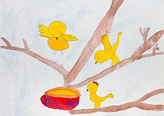 Image showing Preschool child's painting