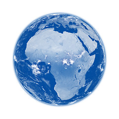 Image showing Africa on blue Earth