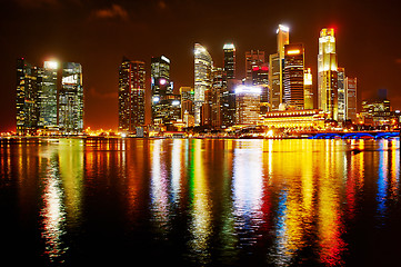 Image showing Neon lights of Singapore