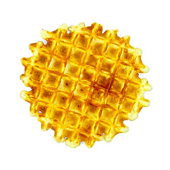 Image showing Waffles circle golden one
