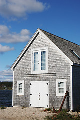 Image showing Building by a lake