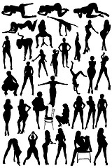 Image showing Different silhouettes of the women