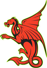 Image showing Red Dragon Cartoon