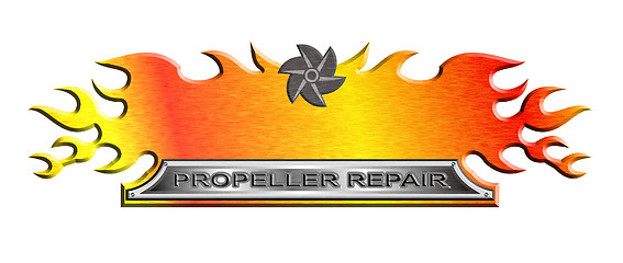 Image showing Flame Fire Metallic Propeller Repair