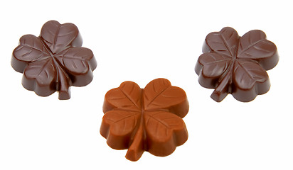 Image showing Chocolate clovers