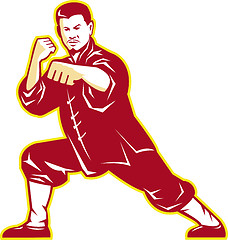 Image showing Shaolin Kung Fu Martial Arts Master Retro
