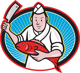 Image showing Japanese Fishmonger Butcher Chef Cook 