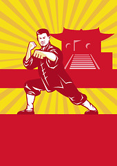 Image showing Shaolin Kung Fu Martial Arts Master Retro