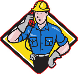 Image showing Telephone Repairman Lineman Worker Phone