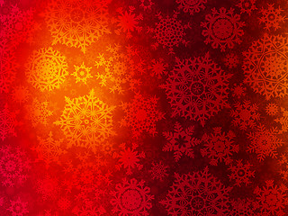 Image showing Christmas background with snowflakes. EPS 8