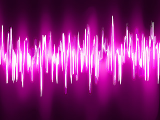 Image showing Sound waves oscillating glow light. EPS 8