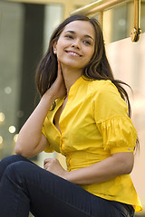 Image showing laughing young woman