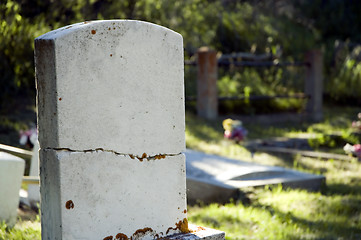 Image showing Blank headstone