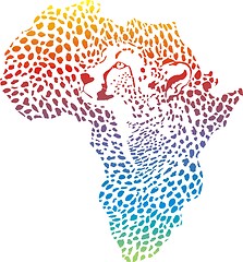 Image showing abstract Africa in a cheetah camouflage