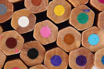 Image showing color crayons background