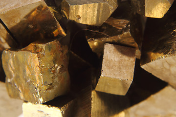 Image showing golden cubes background