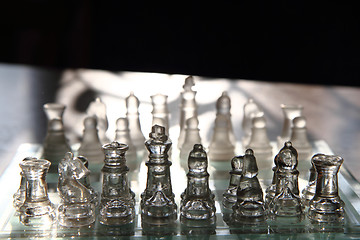 Image showing glass chess set