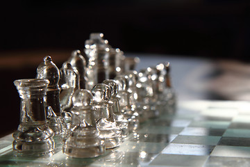 Image showing glass chess set