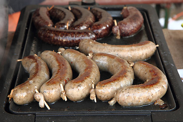 Image showing white and black pudding (czech traditional food)