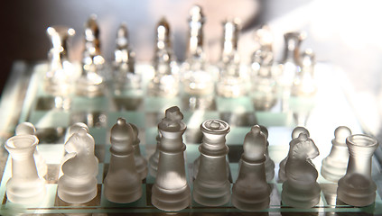 Image showing glass chess set