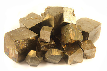 Image showing golden cubes 