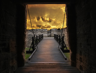 Image showing Gate And Bridge Of Old Fort