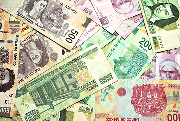 Image showing Mexican Pesos Background