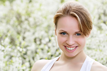 Image showing Smiling young blond woman