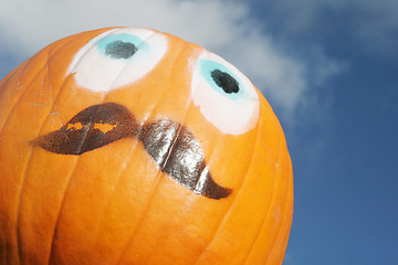Image showing Orange pumpkin face.