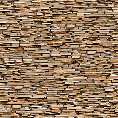 Image showing Seamless Texture of Brown Slate Stone Surface.
