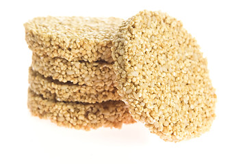 Image showing Amaranth cakes on a white background 