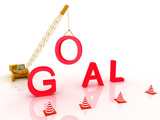 Image showing red goal word,3d render 