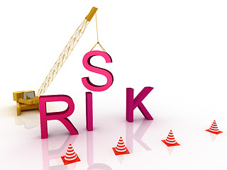 Image showing Risk letters falling apart 